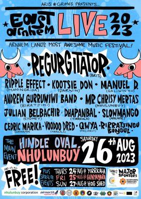 REGURGITATOR play EAST ARNHEM LIVE, Nhulunbuy – SAT 26 AUGUST