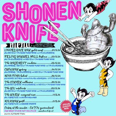 SHONEN KNIFE… you guest it! TOURING in their best place FEB/MAR 2024.